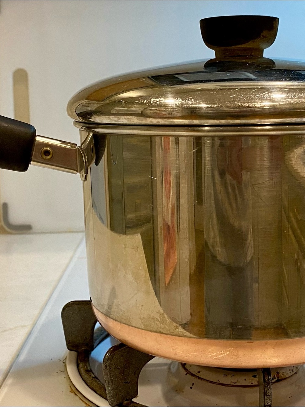 1801 Revere Ware 3 qt Copper Clad Pot & Lid.  Made 1984, Clinton, IL